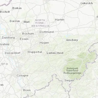 Map showing location of Altena (51.294720, 7.673370)