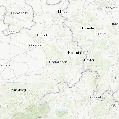 Map showing location of Altenbeken (51.764550, 8.942010)