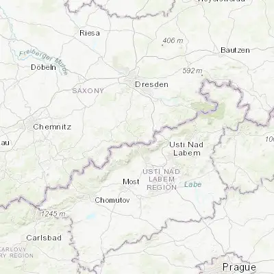 Map showing location of Altenberg (50.765560, 13.753340)