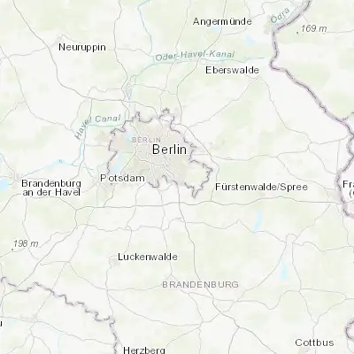 Map showing location of Altglienicke (52.411160, 13.535500)