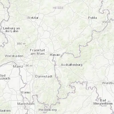 Map showing location of Alzenau in Unterfranken (50.088800, 9.064550)