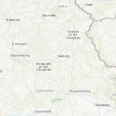 Map showing location of Amberg (49.442870, 11.862670)