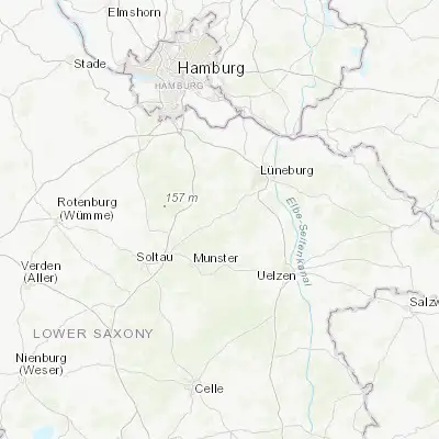 Map showing location of Amelinghausen (53.123970, 10.212740)