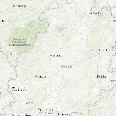 Map showing location of Amöneburg (50.795950, 8.923300)