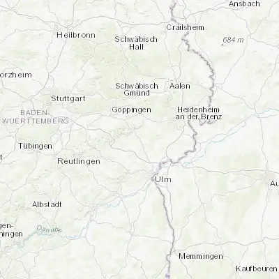 Map showing location of Amstetten (48.578760, 9.873880)