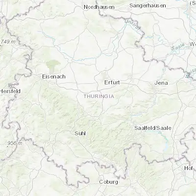 Map showing location of Arnstadt (50.840480, 10.951980)