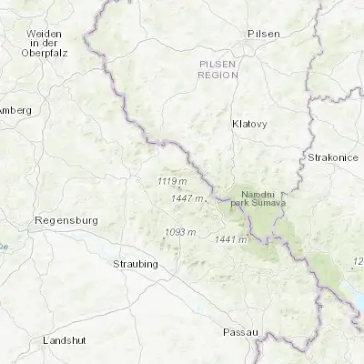 Map showing location of Arrach (49.191490, 12.993870)