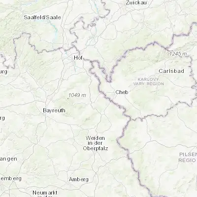 Map showing location of Arzberg (50.057740, 12.186760)