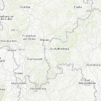 Map showing location of Aschaffenburg (49.977040, 9.152140)