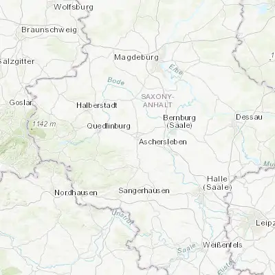 Map showing location of Aschersleben (51.757420, 11.460840)