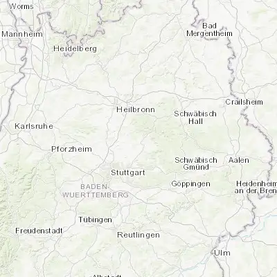 Map showing location of Aspach (48.966670, 9.400000)