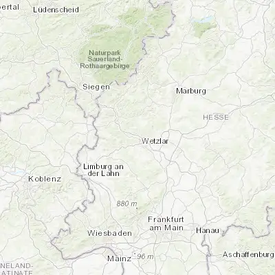 Map showing location of Aßlar (50.591630, 8.462730)