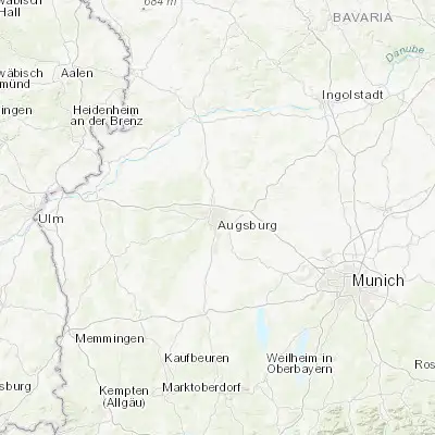 Map showing location of Augsburg (48.371540, 10.898510)