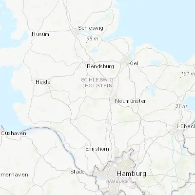 Map showing location of Aukrug (54.083330, 9.783330)
