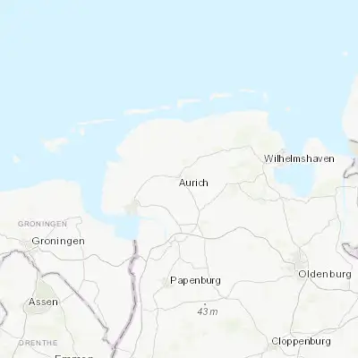 Map showing location of Aurich (53.469190, 7.482320)