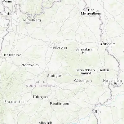 Map showing location of Backnang (48.947430, 9.437180)