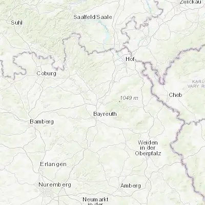 Map showing location of Bad Berneck im Fichtelgebirge (50.045640, 11.672380)