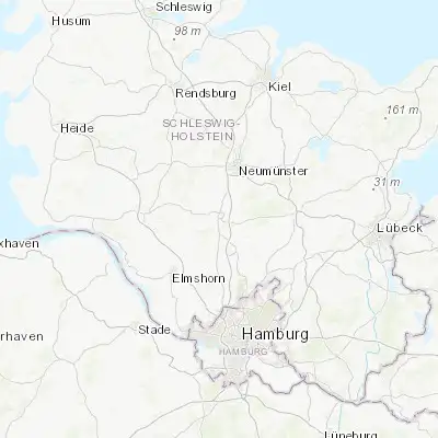 Map showing location of Bad Bramstedt (53.918300, 9.884240)
