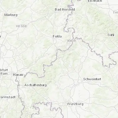 Map showing location of Bad Brückenau (50.308530, 9.789850)