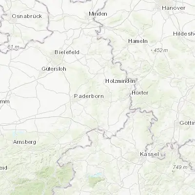 Map showing location of Bad Driburg (51.732970, 9.019690)