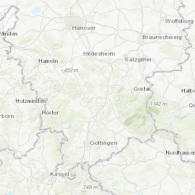 Map showing location of Bad Gandersheim (51.871670, 10.025370)