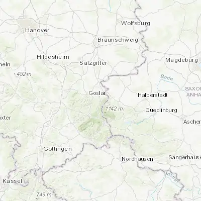 Map showing location of Bad Harzburg (51.882680, 10.561570)