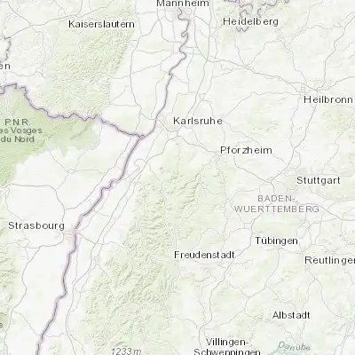 Map showing location of Bad Herrenalb (48.797870, 8.436170)