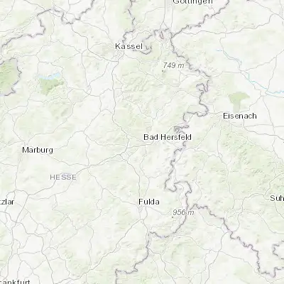 Map showing location of Bad Hersfeld (50.871970, 9.708910)