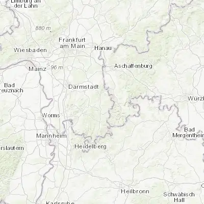 Map showing location of Bad König (49.743200, 9.007500)