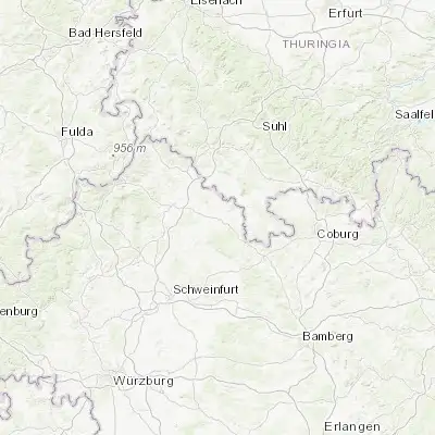 Map showing location of Bad Königshofen im Grabfeld (50.300820, 10.468870)