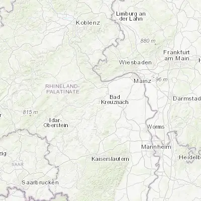 Map showing location of Bad Kreuznach (49.841400, 7.867130)