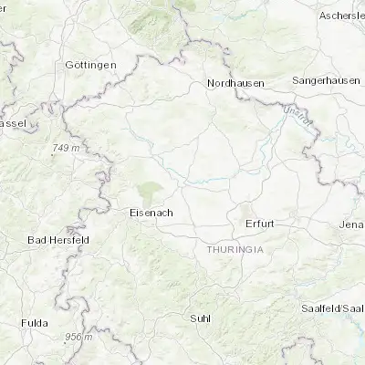 Map showing location of Bad Langensalza (51.107710, 10.646000)