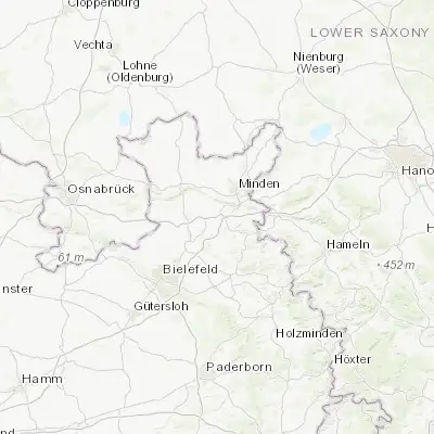 Map showing location of Bad Oeynhausen (52.206990, 8.803650)