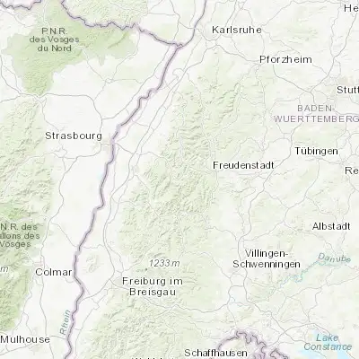 Map showing location of Bad Peterstal-Griesbach (48.433330, 8.216670)