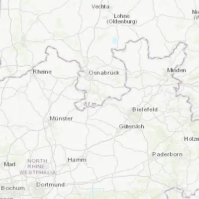 Map showing location of Bad Rothenfelde (52.116670, 8.166670)