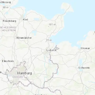 Map showing location of Bad Schwartau (53.918870, 10.696910)