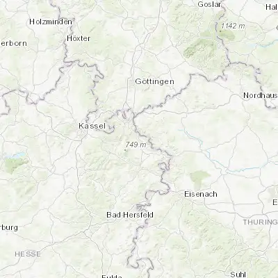 Map showing location of Bad Sooden-Allendor (51.270920, 9.974830)
