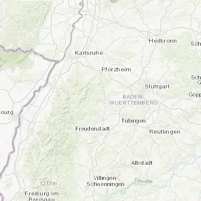 Map showing location of Bad Teinach-Zavelstein (48.690510, 8.692850)
