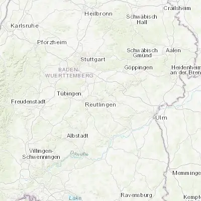 Map showing location of Bad Urach (48.491070, 9.400090)