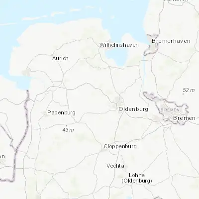 Map showing location of Bad Zwischenahn (53.183330, 8.000000)