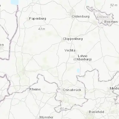 Map showing location of Badbergen (52.633330, 7.983330)