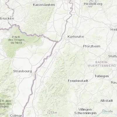 Map showing location of Baden-Baden (48.760600, 8.239750)