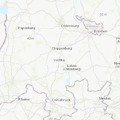Map showing location of Bakum (52.741180, 8.195460)