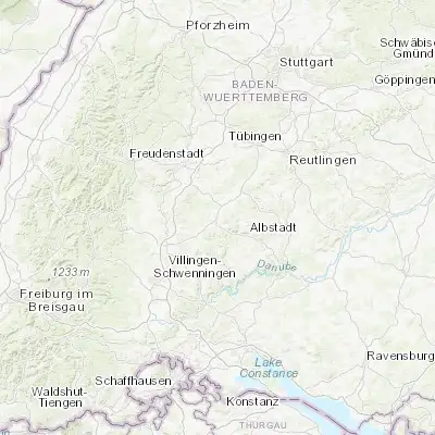 Map showing location of Balingen (48.275250, 8.854640)