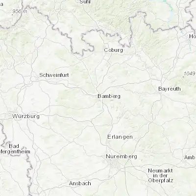 Map showing location of Bamberg (49.898730, 10.900670)