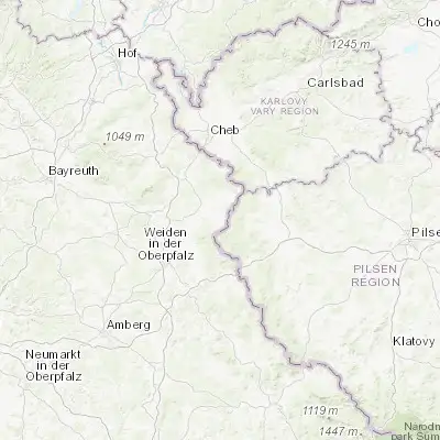 Map showing location of Bärnau (49.810790, 12.433180)
