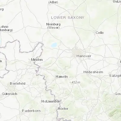 Map showing location of Barsinghausen (52.300000, 9.450000)