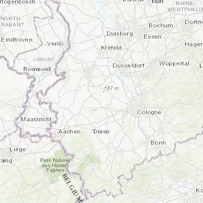 Map showing location of Bedburg (50.992580, 6.571280)