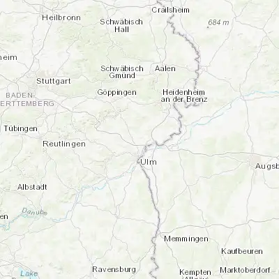 Map showing location of Beimerstetten (48.483330, 9.983330)