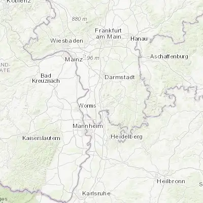 Map showing location of Bensheim (49.683690, 8.618390)